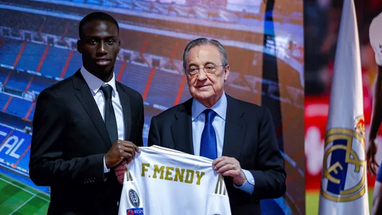 Ferland Mendy, en su presentación con el Real Madrid Ferland Mendy, en su presentación con el Real Madrid
