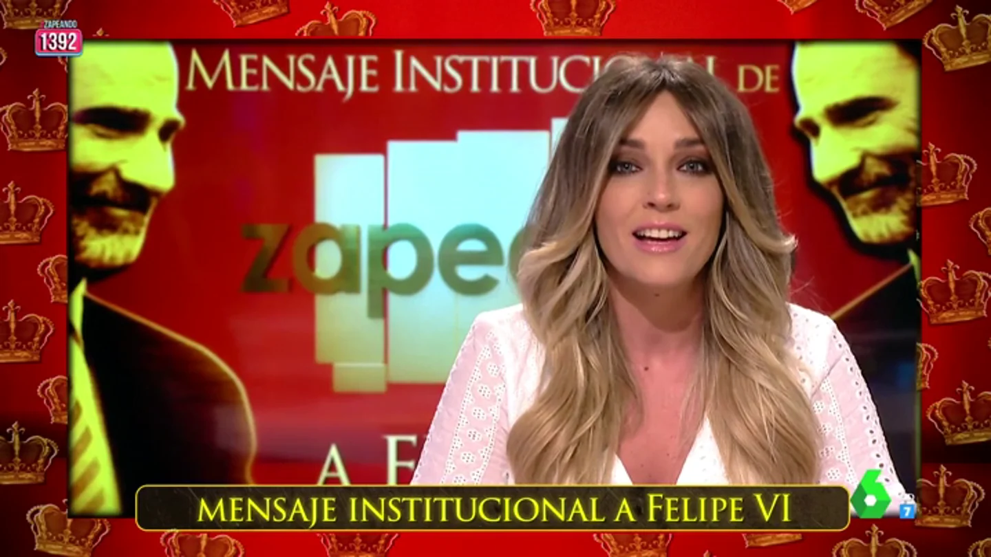 El mensaje institucional de Zapeando al rey Felipe VI: "En unos años le veremos sonreír solo en las monedas" El mensaje institucional de Zapeando al rey Felipe VI: "En unos años le veremos sonreír solo en las monedas"