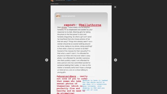 La carta que escribió Bella Thorne