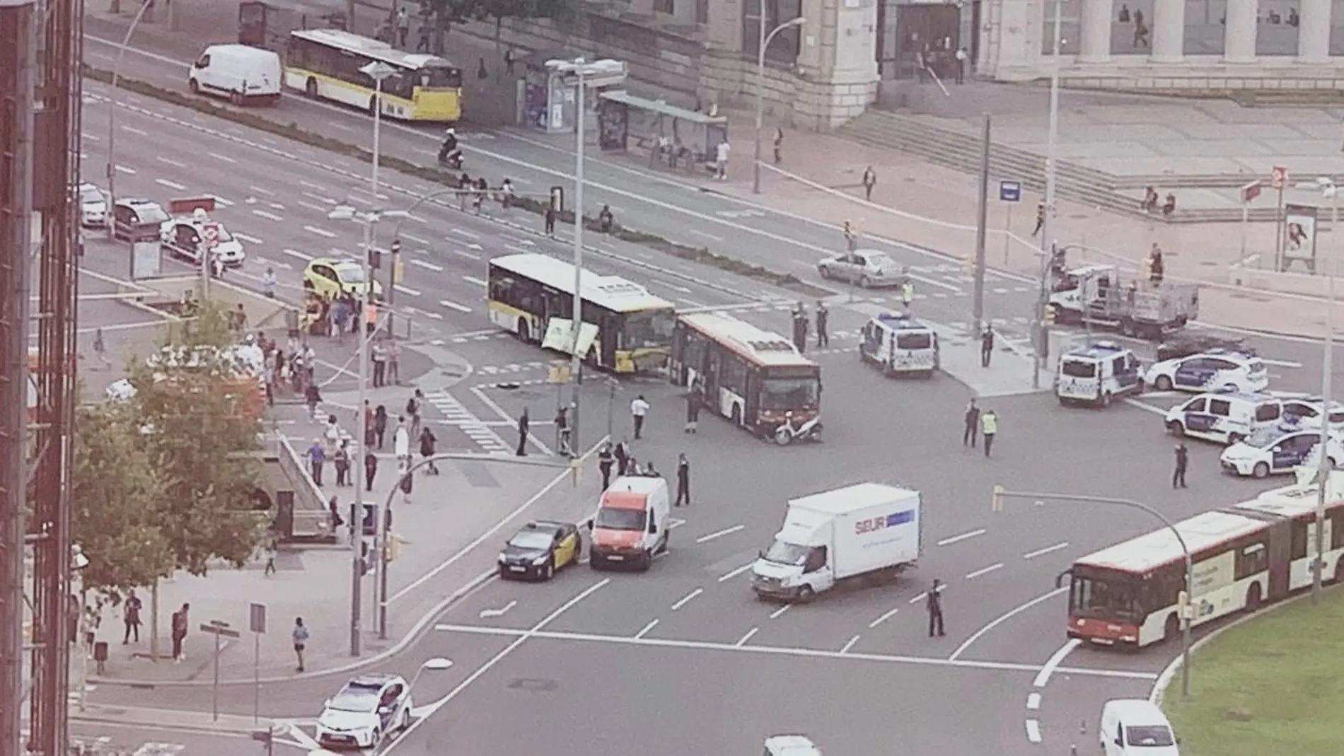 Accidente de autobús en Barcelona