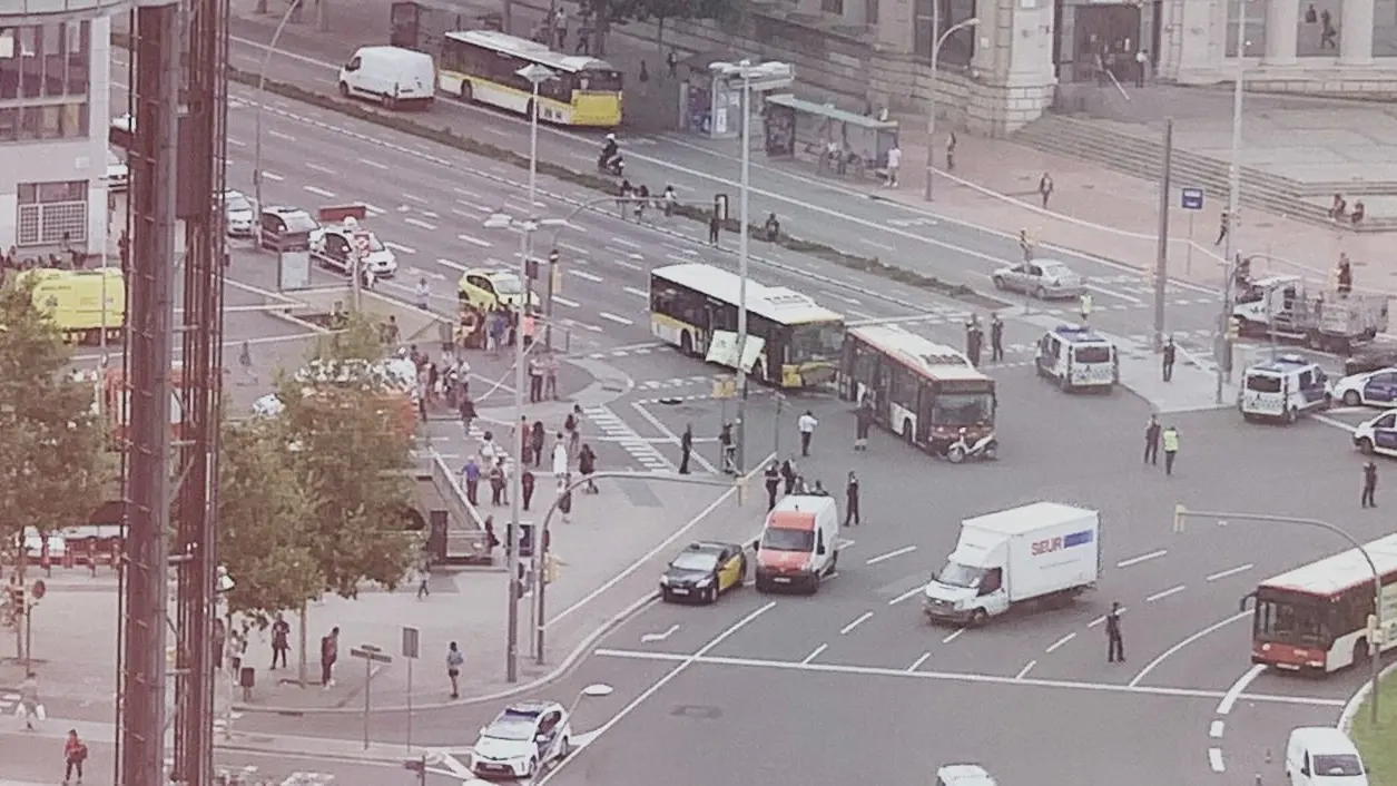 Accidente de autobús en Barcelona