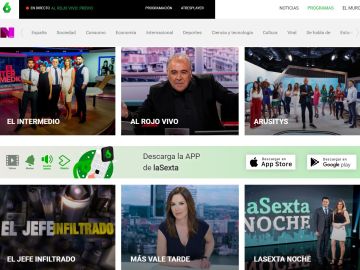 Imagen con algunos de los programas de laSexta Imagen con algunos de los programas de laSexta