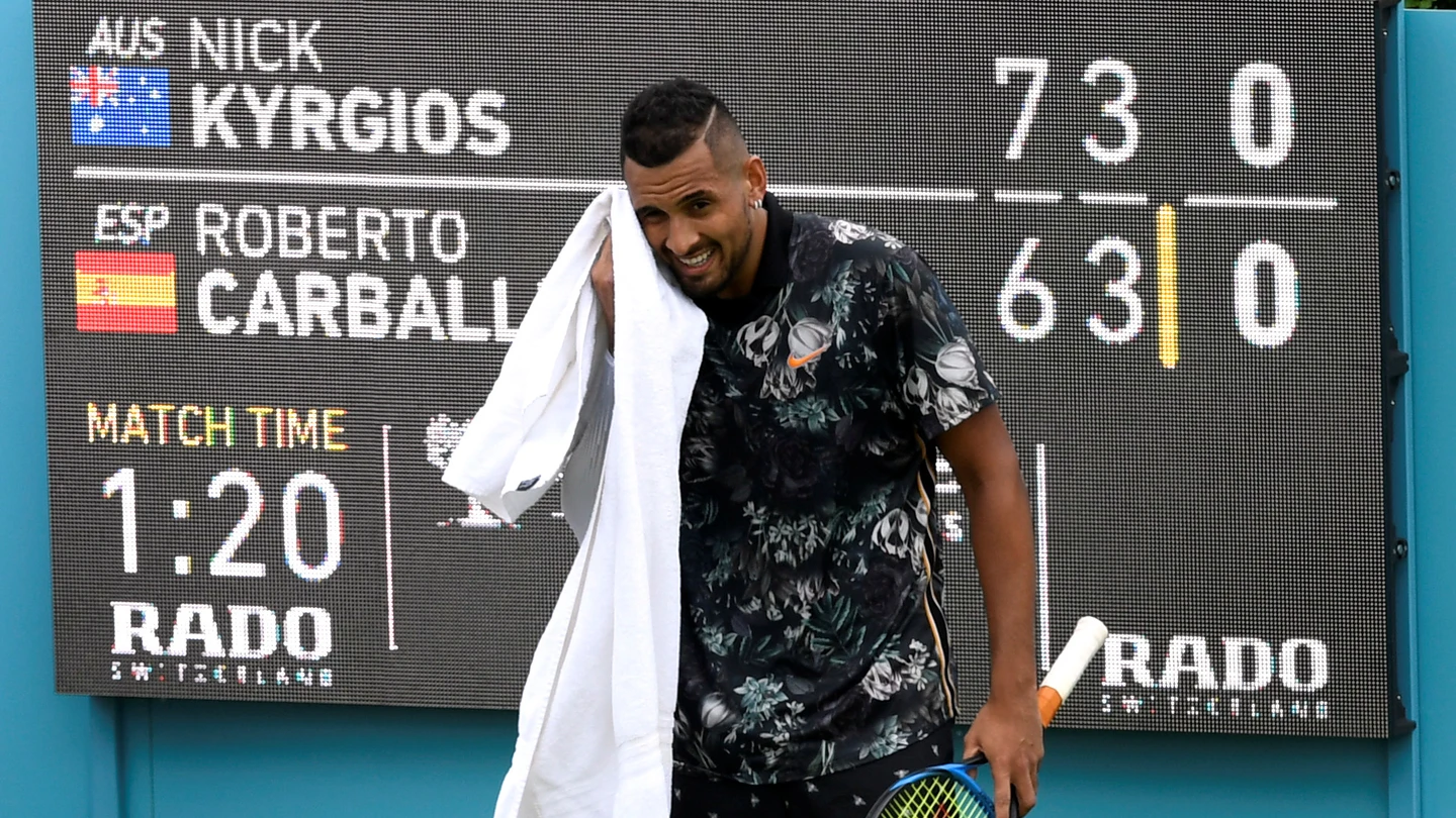Kyrgios, durante un partido Kyrgios, durante un partido