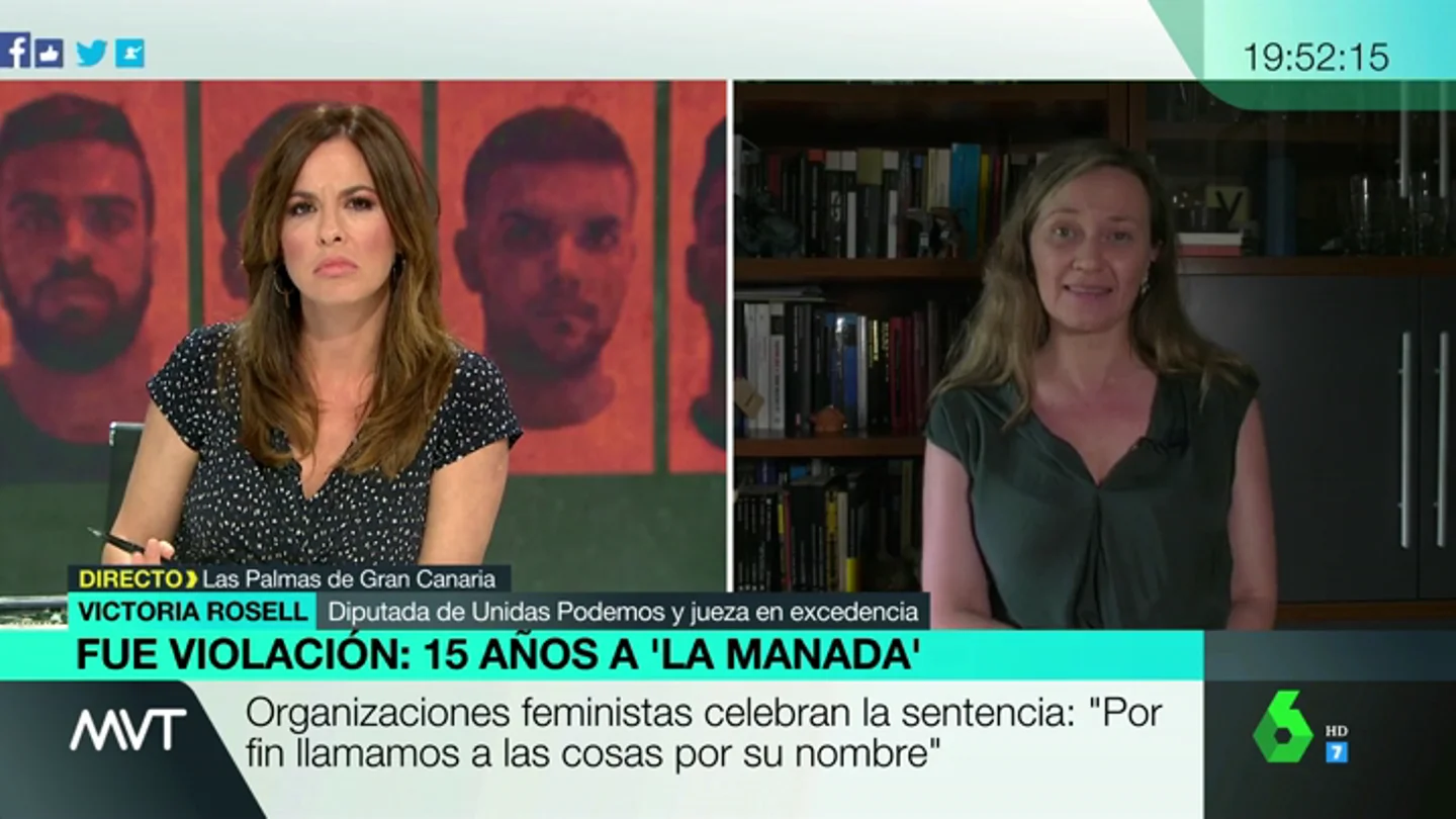 Victoria Rosell (UP): "¿Alguien se plantea si hay intimidación cuando te rodean cinco personas y te piden el bolso o es solo con los delitos machistas?" Victoria Rosell (UP): "¿Alguien se plantea si hay intimidación cuando te rodean cinco personas y te piden el bolso o es solo con los delitos machistas?"