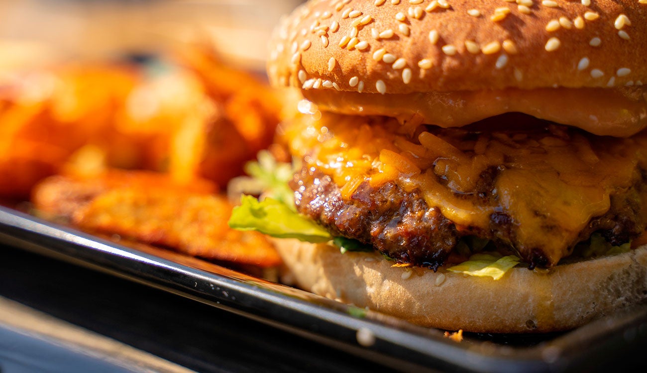 Si te pasas con la hamburguesa, descarga