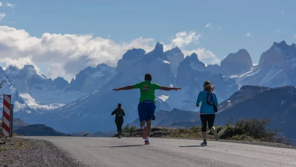Corredores en la International Patagonian Marathon