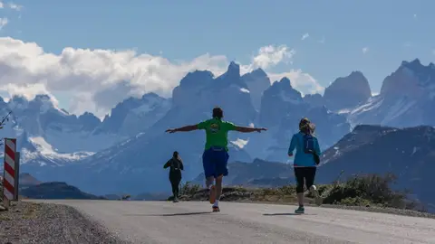 Corredores en la International Patagonian Marathon Corredores en la International Patagonian Marathon