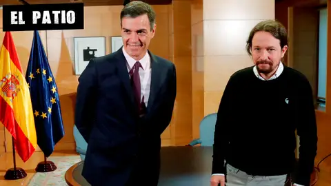 Pedro Sánchez con Pablo Iglesias El Patio