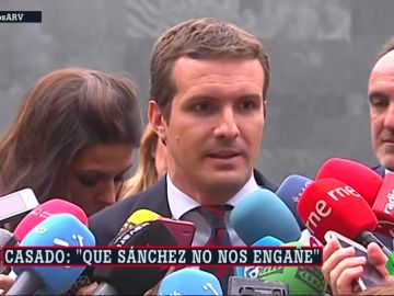 Casado insta a Sánchez a evitar que los "herederos" de ETA decidan en Navarra Casado insta a Sánchez a evitar que los "herederos" de ETA decidan en Navarra