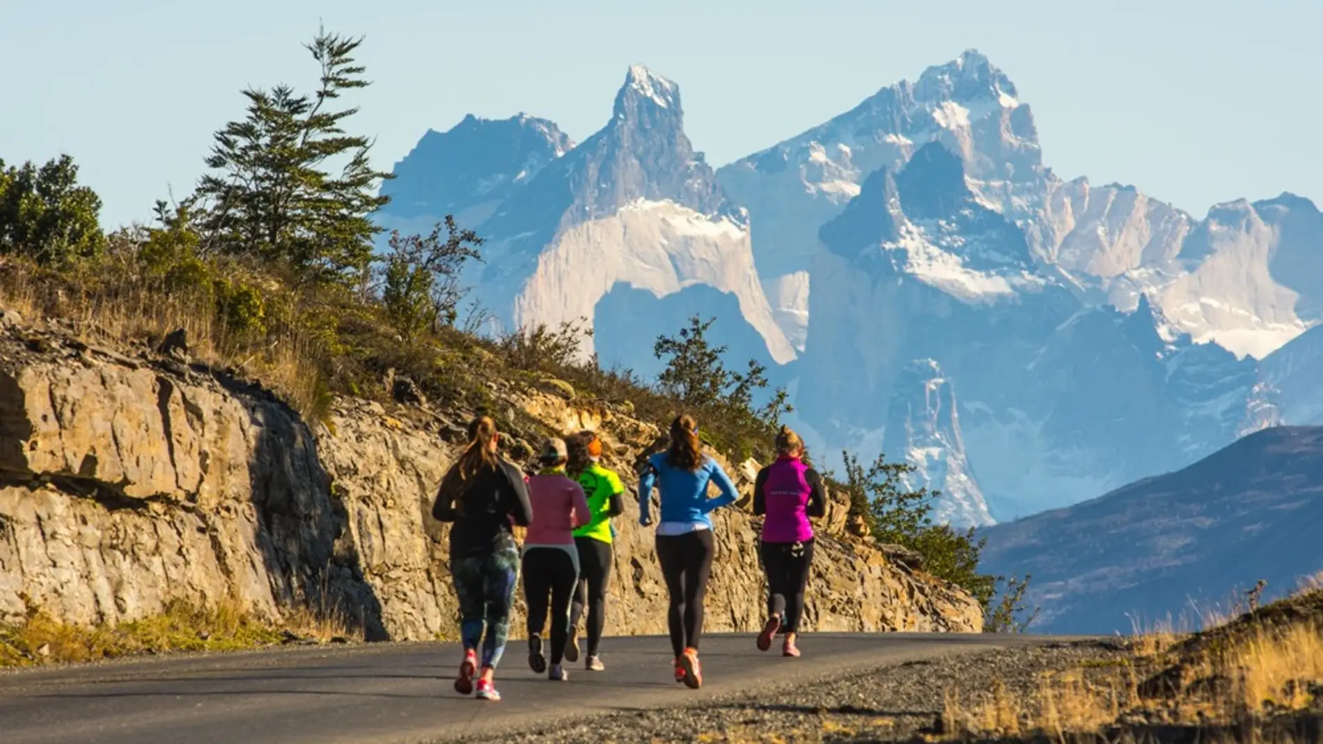 Runners en la Patagonia