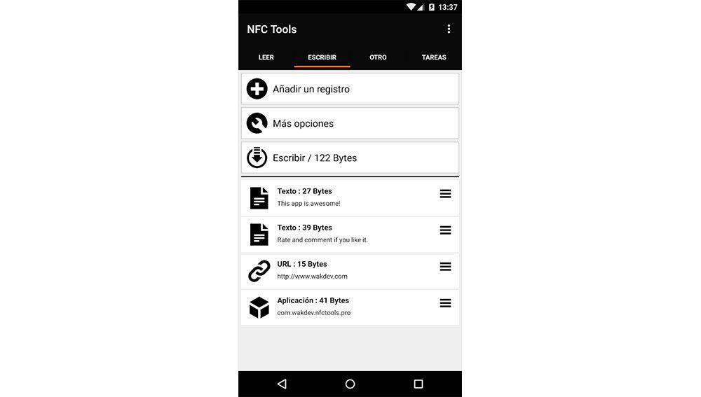 NFC Tools permite editar las pegatinas