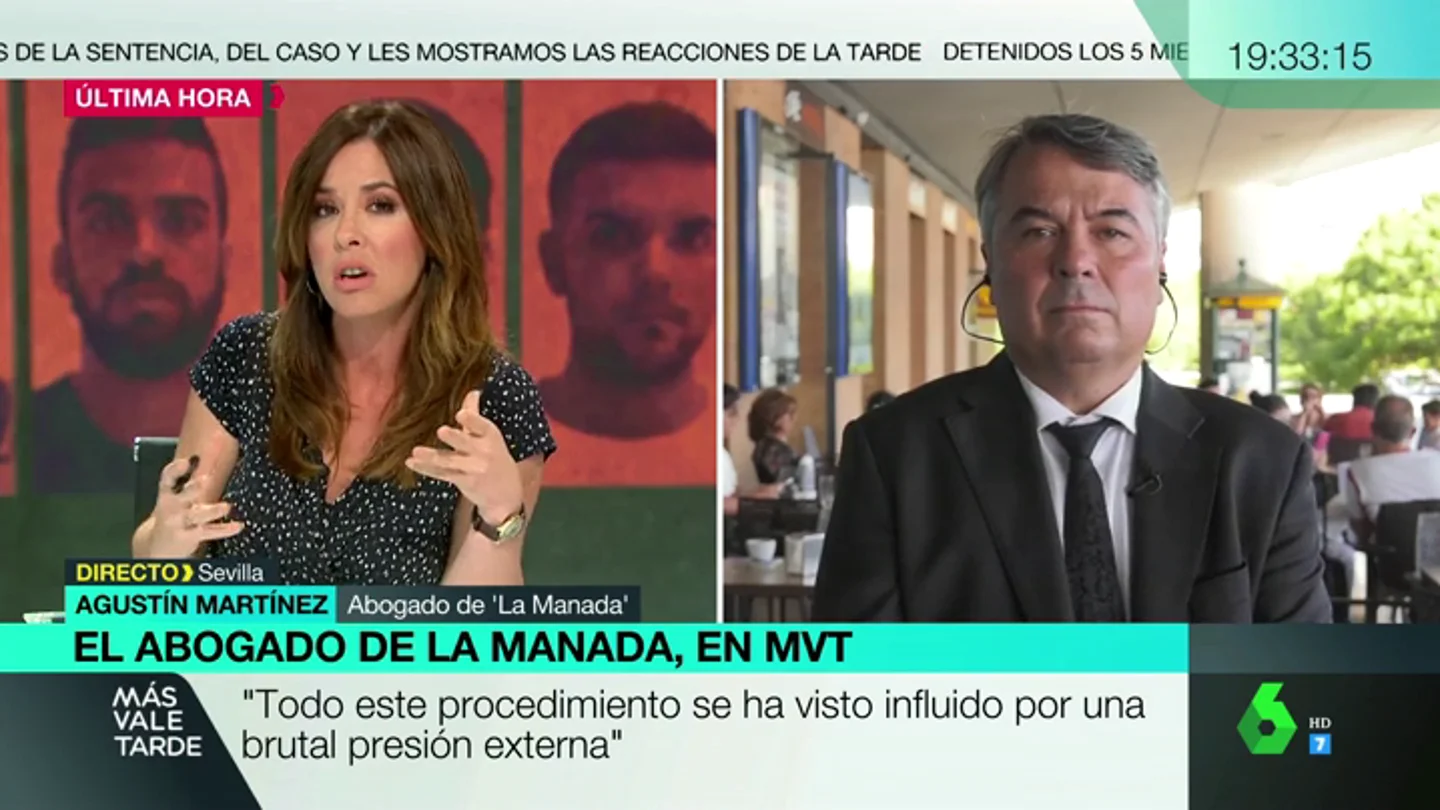 "¿Pidió ella ser violada?": la tensa entrevista de Mamen Mendizábal al abogado de 'La Manada' tras el fallo del Supremo "¿Pidió ella ser violada?": la tensa entrevista de Mamen Mendizábal al abogado de 'La Manada' tras el fallo del Supremo