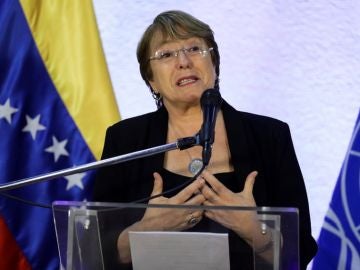 Michelle Bachelet en una conferencia en Venezuela Michelle Bachelet en una conferencia en Venezuela