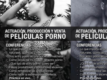 Cartel publicitario de la 'univesidad del porno' Cartel publicitario de la 'univesidad del porno'