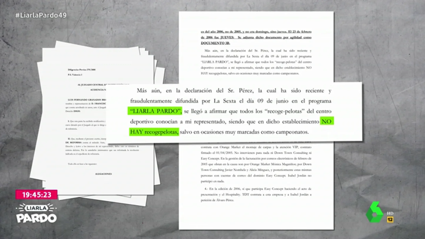 Francisco Camps cita a Liarla Pardo en el recurso que ha presentado contra su último procesamiento Francisco Camps cita a Liarla Pardo en el recurso que ha presentado contra su último procesamiento
