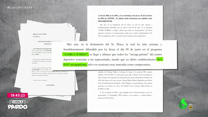 Francisco Camps cita a Liarla Pardo en el recurso que ha presentado contra su último procesamiento 