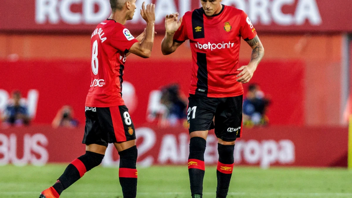 El Mallorca celebra un gol