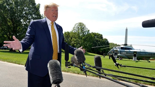 El presidente de EE.UU., Donald J. Trump, hace unas declaraciones a la prensa El presidente de EE.UU., Donald J. Trump, hace unas declaraciones a la prensa.