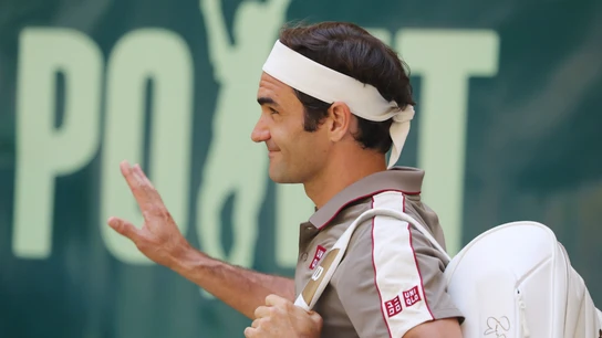 Roger Federer, en un partido Roger Federer, en un partido