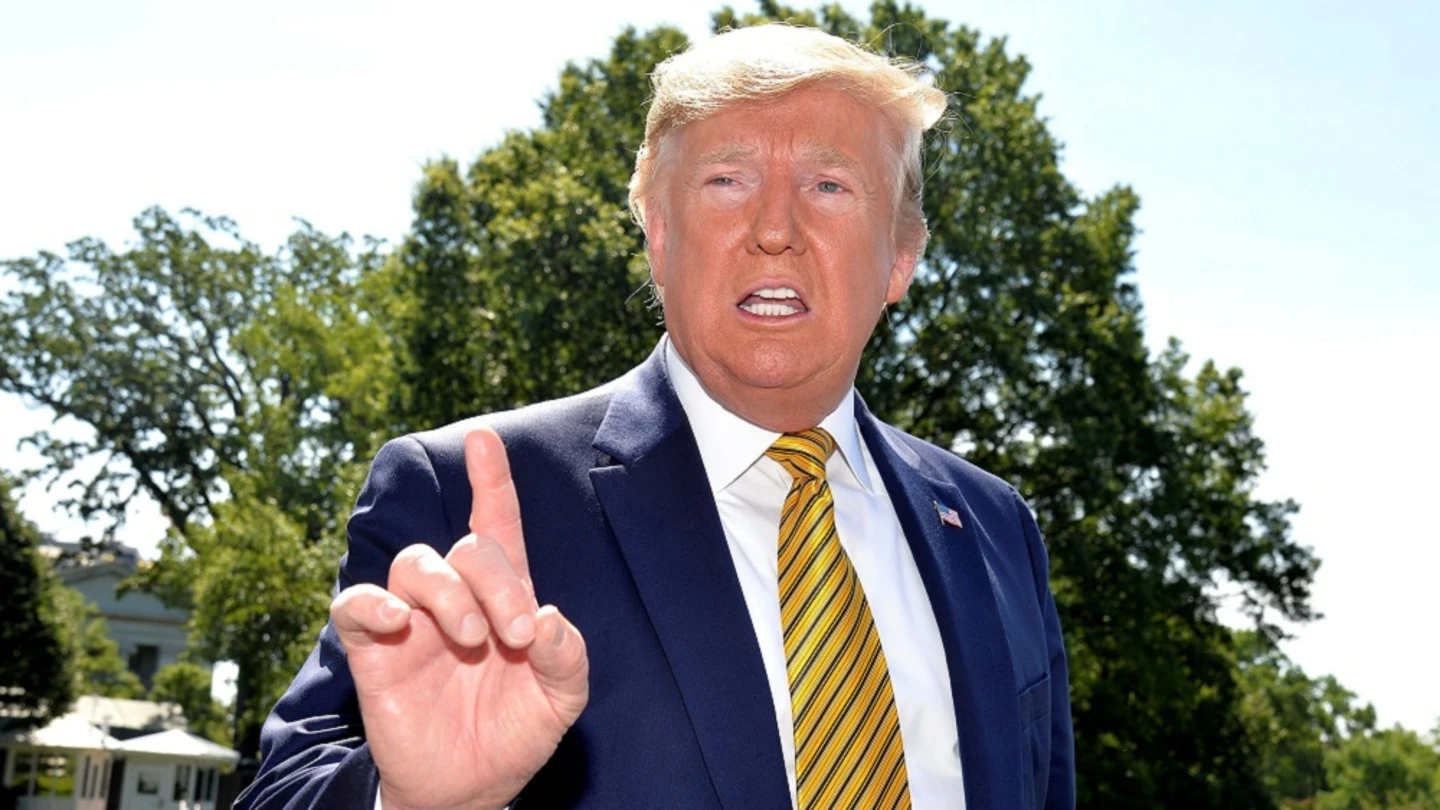 El presidente de los Estados Unidos, Donald Trump, habla con los medios de comunicación El presidente de los Estados Unidos, Donald Trump, habla con los medios de comunicación.