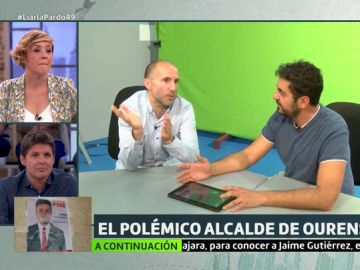 Liarla Pardo habla con el polémico alcalde de Ourense Liarla Pardo habla con el polémico alcalde de Ourense