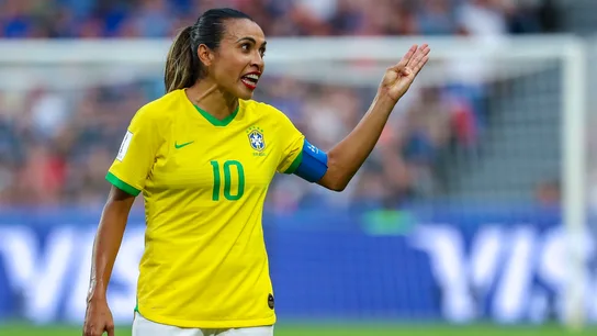 La futbolista Marta, en el partido ante Francia La futbolista Marta, en el partido ante Francia