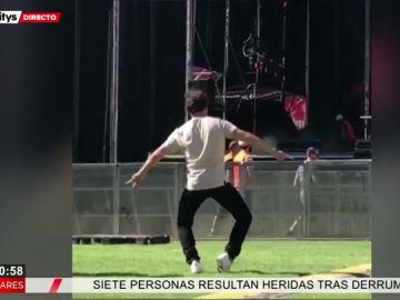 A Aitana le sale un duro competidor: este es el divertido baile de su mayor fan en plena prueba de sonido A Aitana le sale un duro competidor: este es el divertido baile de su mayor fan en plena prueba de sonido