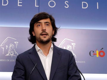Toni Roldán durante su comparecencia en el Congreso Toni Roldán durante su comparecencia en el Congreso