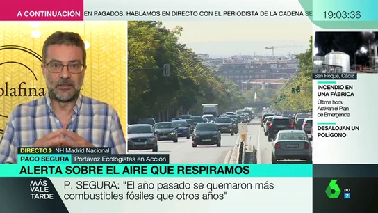 La denuncia del portavoz de Ecologistas en Acción: "Nuestro país va en la senda contraria a la de tomar conciencia ecológica" La denuncia del portavoz de Ecologistas en Acción: "Nuestro país va en la senda contraria a la de tomar conciencia ecológica"