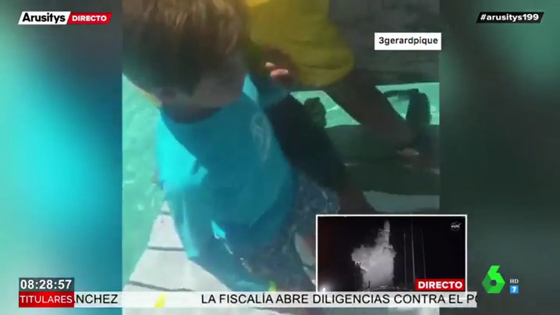 Shakira y Piqué, vacaciones entre tiburones junto a sus hijos Milan y Sasha