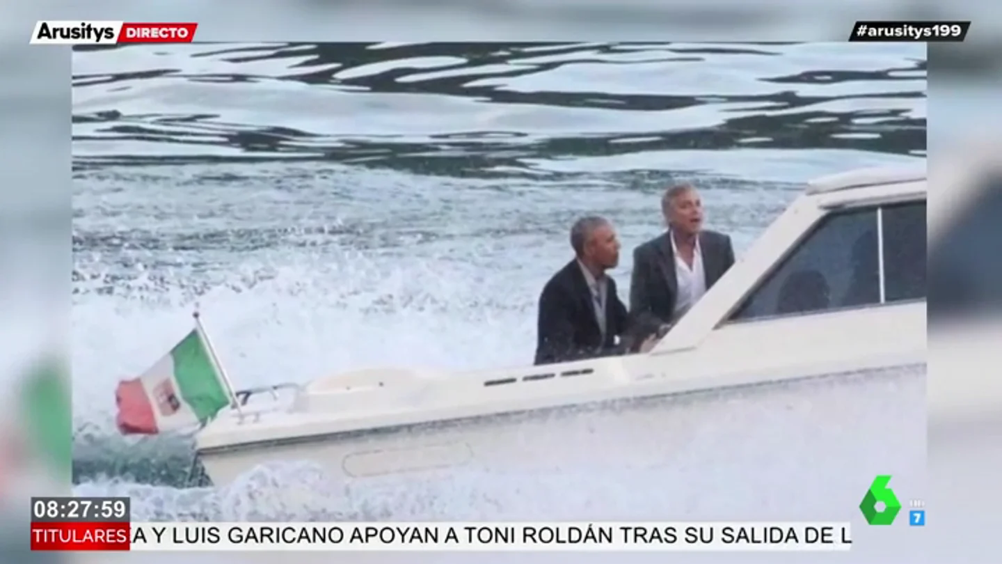 George Clooney y Amal, anfitriones de los Obama durante sus vacaciones en Italia George Clooney y Amal, anfitriones de los Obama durante sus vacaciones en Italia