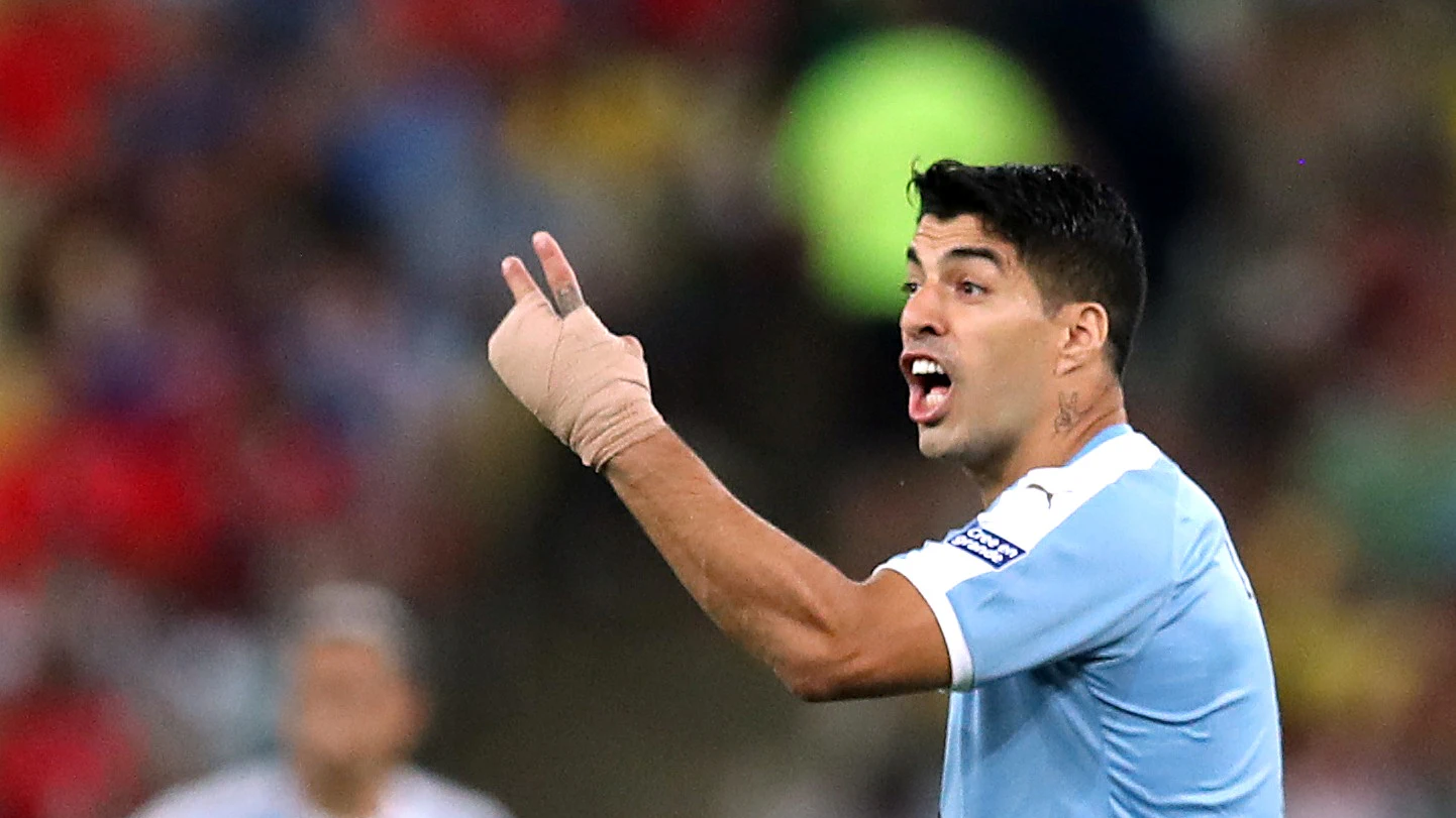 Luis Suárez, en el partido contra Chile