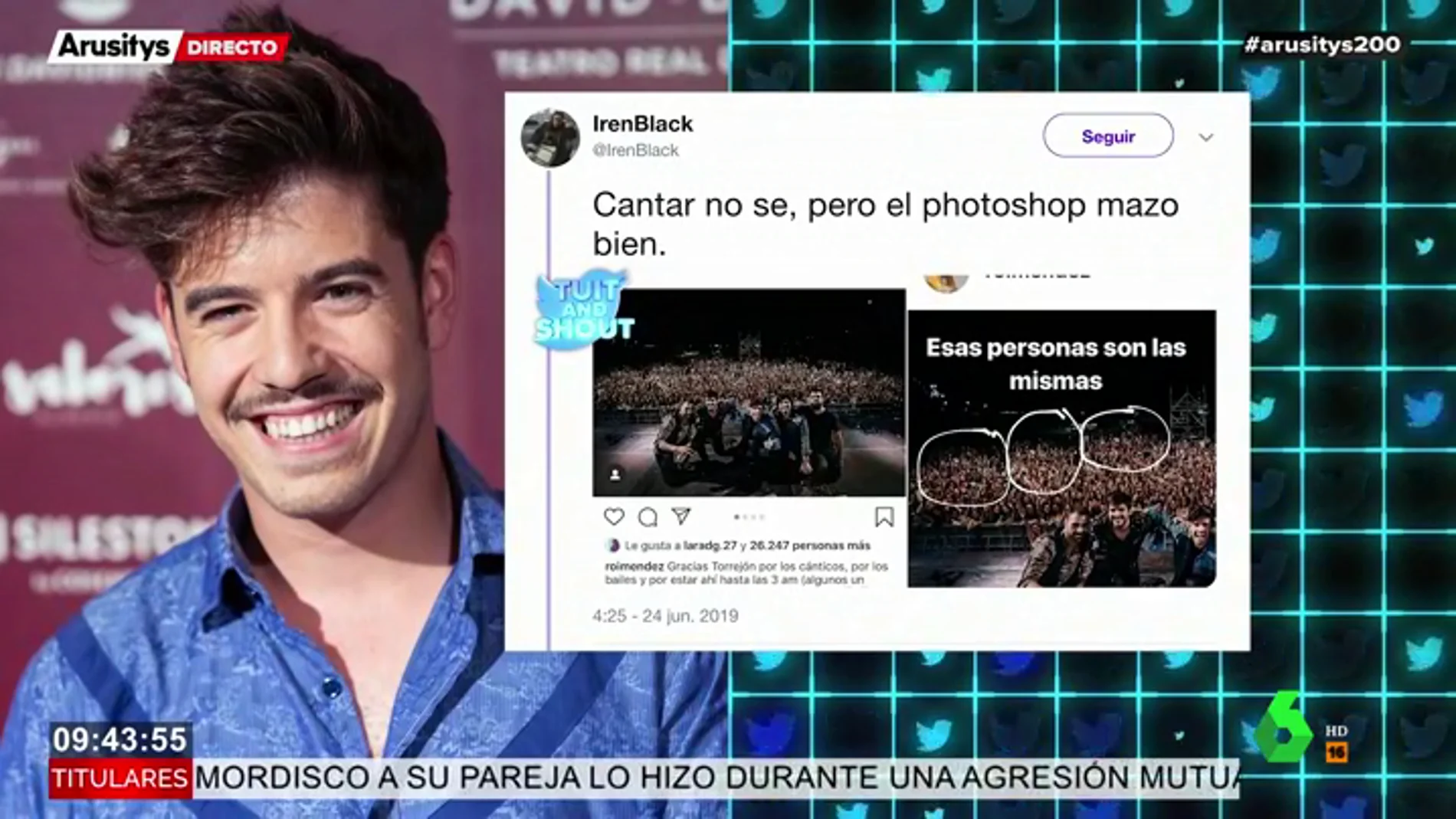Roi Méndez la lía con el photoshop: multiplica el público de su concierto y las redes arden