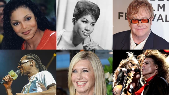 Janet Jackson, Aretha Franklin, Elton John, Snoop Dog, Olivia Newton John, Aerosmith Janet Jackson, Aretha Franklin, Elton John, Snoop Dog, Olivia Newton John, Aerosmith