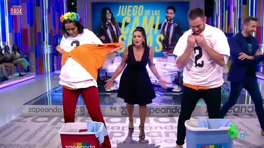 Cristina Pedroche y Jon Plazaola se enfrentan en el Juego de la SemAnna: ¿quién conseguirá romper antes 15 camisetas? Cristina Pedroche y Jon Plazaola se enfrentan en el Juego de la SemAnna: ¿quién conseguirá romper antes 15 camisetas?