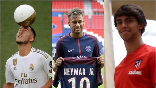 Hazard, Neymar y Joao Félix, entre los fichajes más caros de la historia Hazard, Neymar y Joao Félix, entre los fichajes más caros de la historia