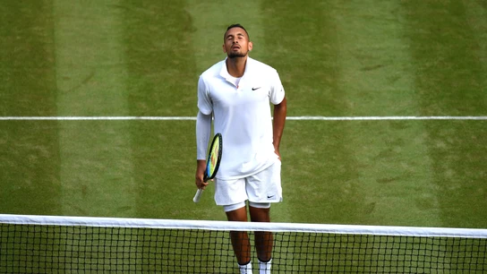 Kyrgios, durante su partido contra Nadal Kyrgios, durante su partido contra Nadal