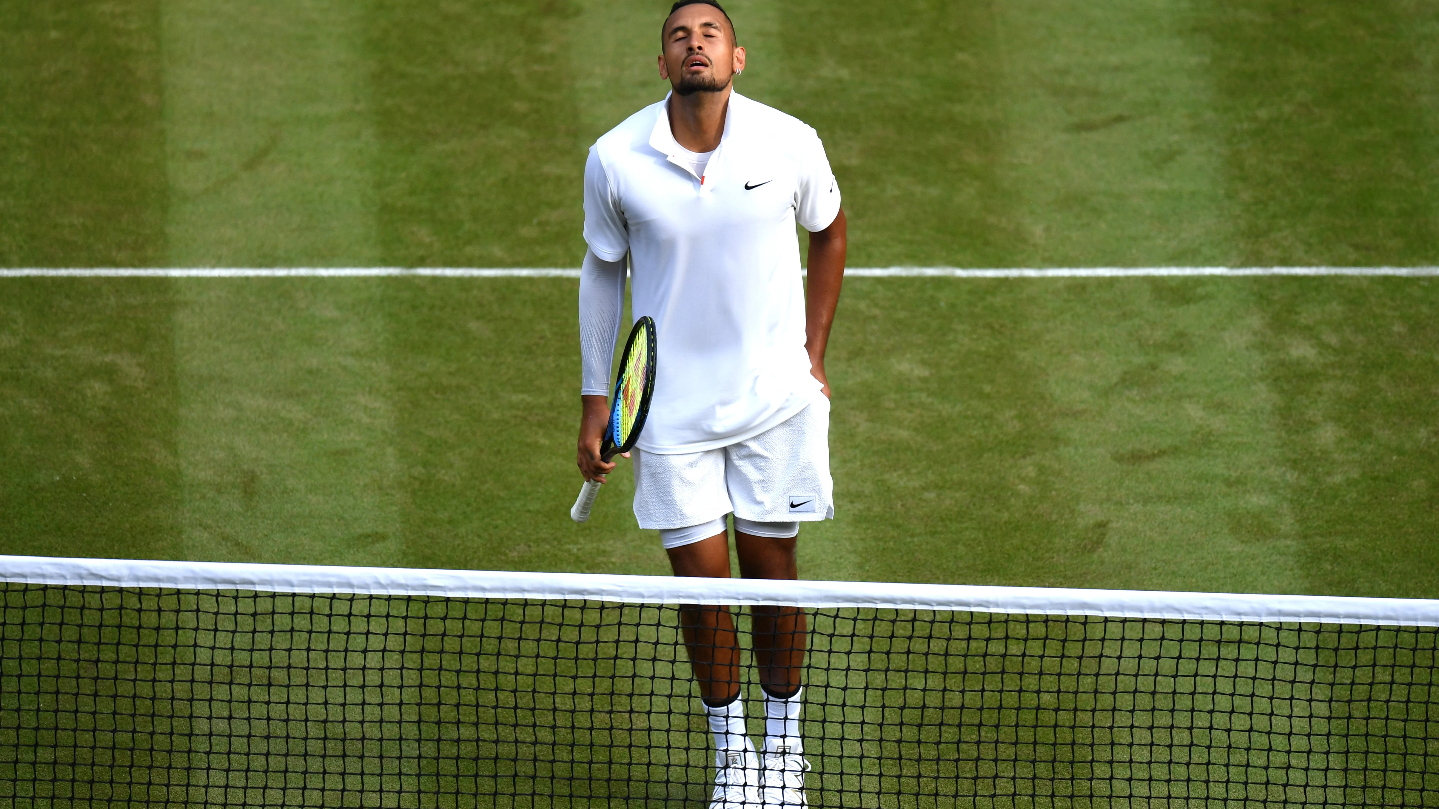 Kyrgios, durante su partido contra Nadal