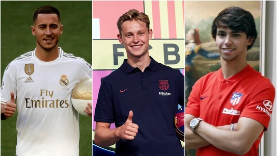Hazard, De Jong y Joao Félix, caras nuevas en LaLiga Hazard, De Jong y Joao Félix, caras nuevas en LaLiga