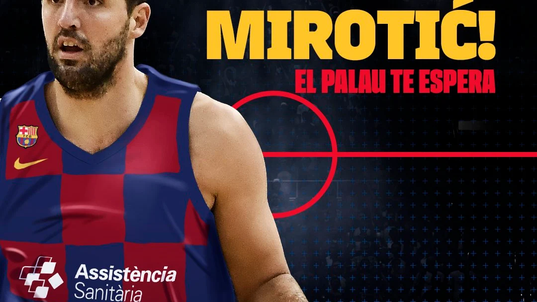 Nikola Mirotic, con la camiseta del Barcelona