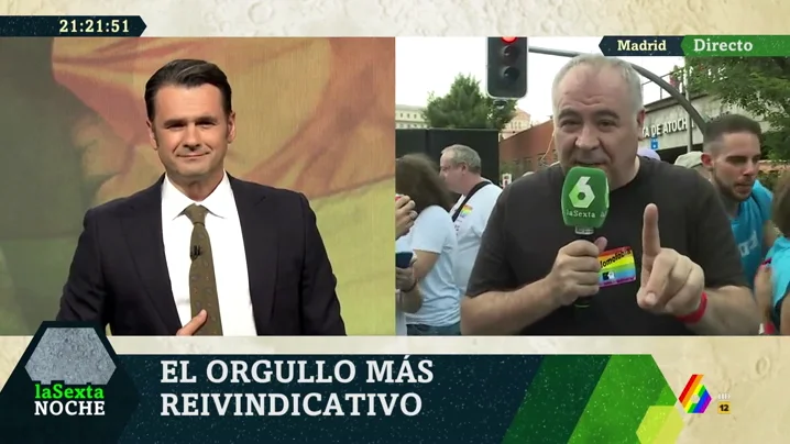 VÍDEO REEMPLAZO - Ferreras, en la manifestación del Orgullo: "Gracias a ellos este país es mejor, y hay que dejar claro que ni un paso atrás"