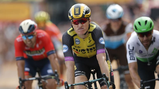Teunissen, en una etapa del Tour Teunissen, en una etapa del Tour