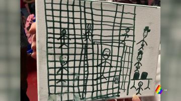 Dibujo de un niño migrante en la frontera con EEUU