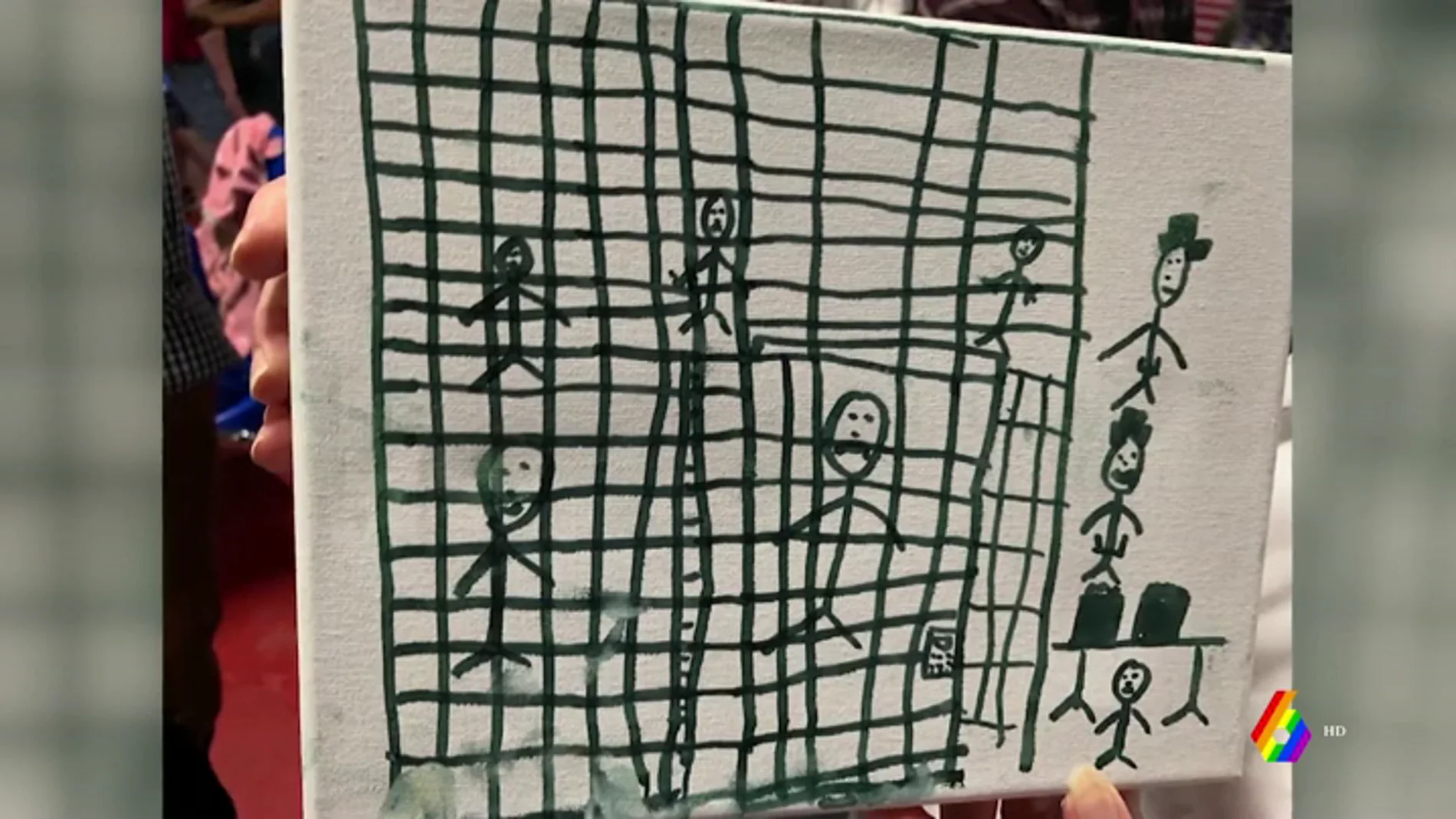 Dibujo de un niño migrante en la frontera con EEUU