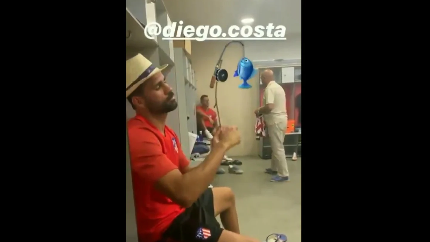 Diego Costa, de 'pesca' Diego Costa, de 'pesca'
