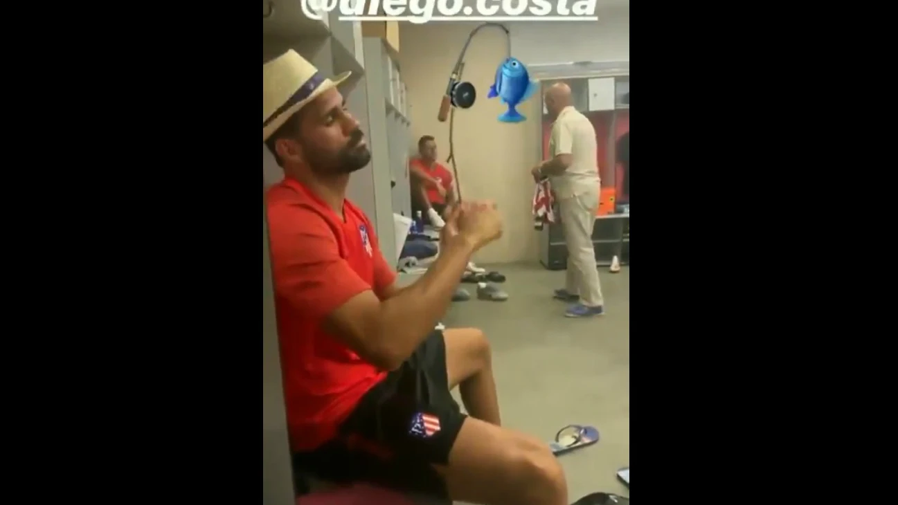 Diego Costa, de 'pesca'