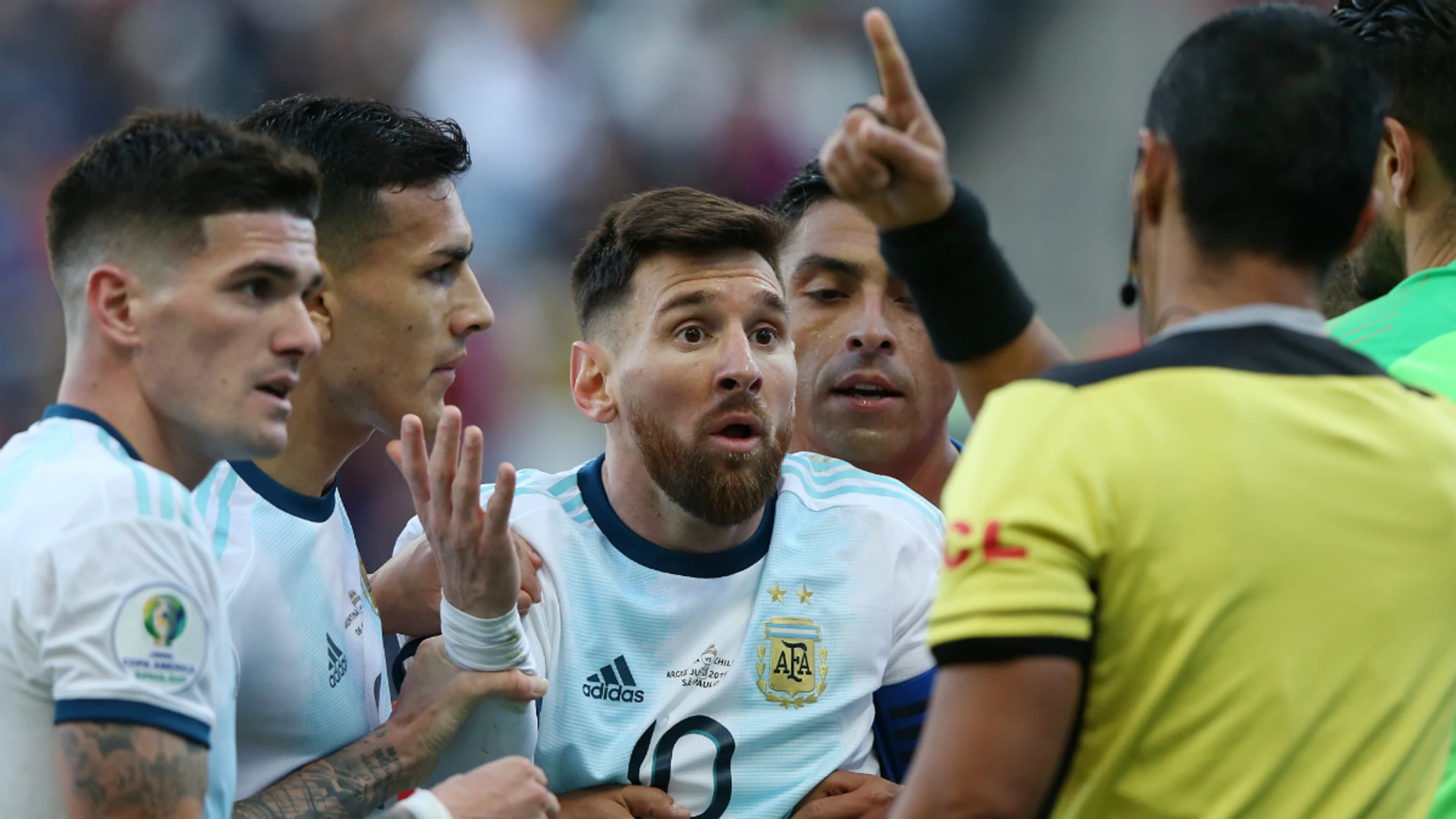 Lionel Messi adiós su gris Copa América con tarjeta roja directa ante Chile