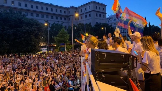 El Orgullo, desde una carroza El Orgullo, desde una carroza