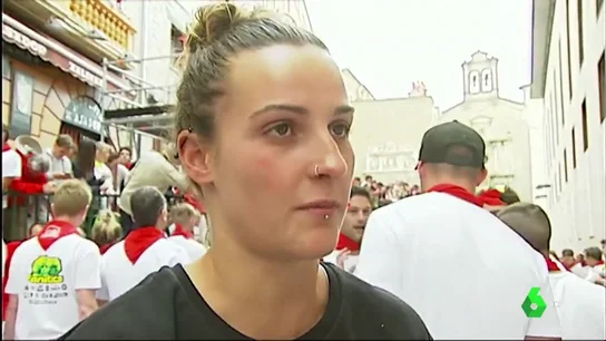 Laura, corredora en San Fermín Laura, corredora en San Fermín