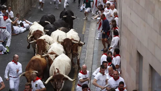 Momento del primer encierro de San Fermín 2019 Momento del primer encierro de San Fermín 2019